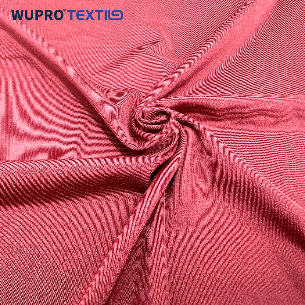 Soft feeling red 80% Nylon 20% spandex 140gsm  knitted micro nylon elastic spandex fabric