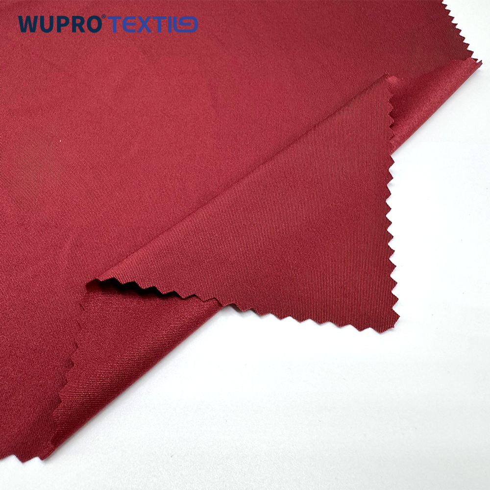 Soft feeling red 80% Nylon 20% spandex 140gsm  knitted micro nylon elastic spandex fabric