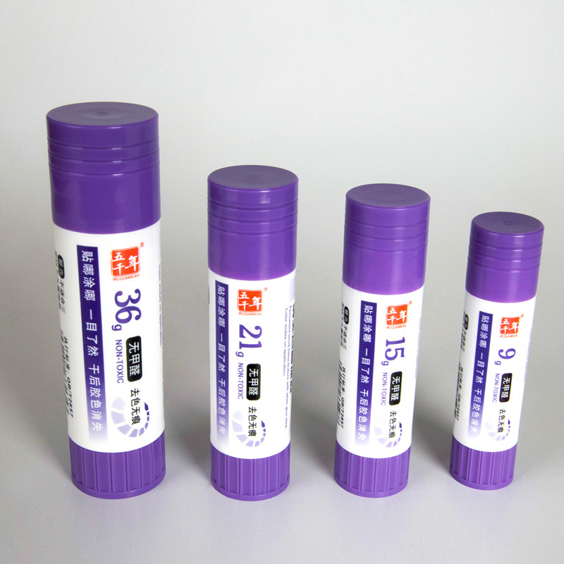 Factory school office supplies strong adhesive glue stick 12g36g blue purple PVP solid adhesive stick