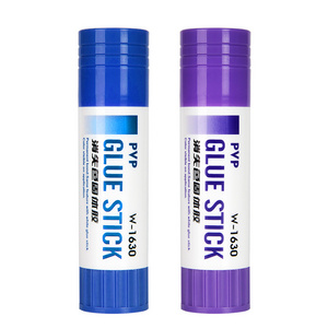 Factory school office supplies strong adhesive glue stick 12g36g blue purple PVP solid adhesive stick