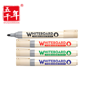 Wuqiannian Stationery Whiteboard Pen Popular Black Blue Red Green Colors White Board Marker Pen Plastic Barrel Whiteboard Ink