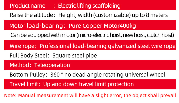 2023 New Electric Elevator Remote Control Fully Automatic Scaffolding Folding Movable Indoor And Outdoor Decoration Elevator