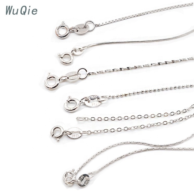 Wholesale Chain Necklace 925 Sterling Silver Snake Box Gypsophila Custom Base Chains Jewelry