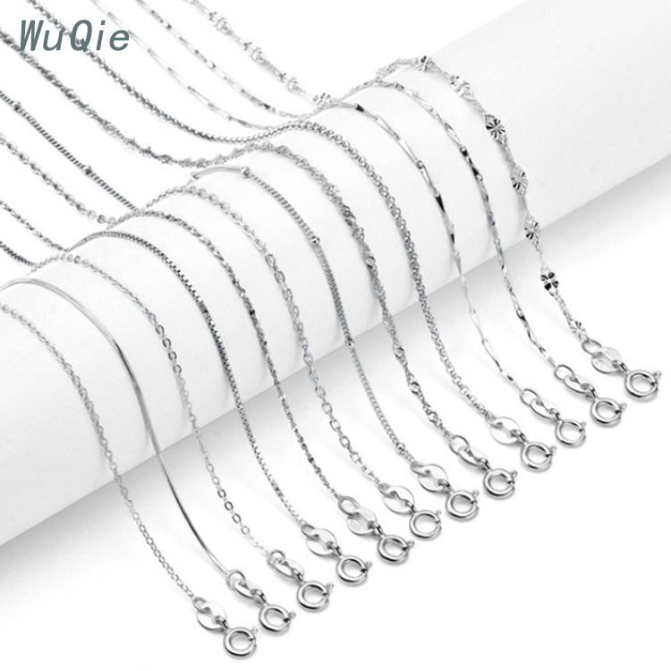 Wholesale Chain Necklace 925 Sterling Silver Snake Box Gypsophila Custom Base Chains Jewelry