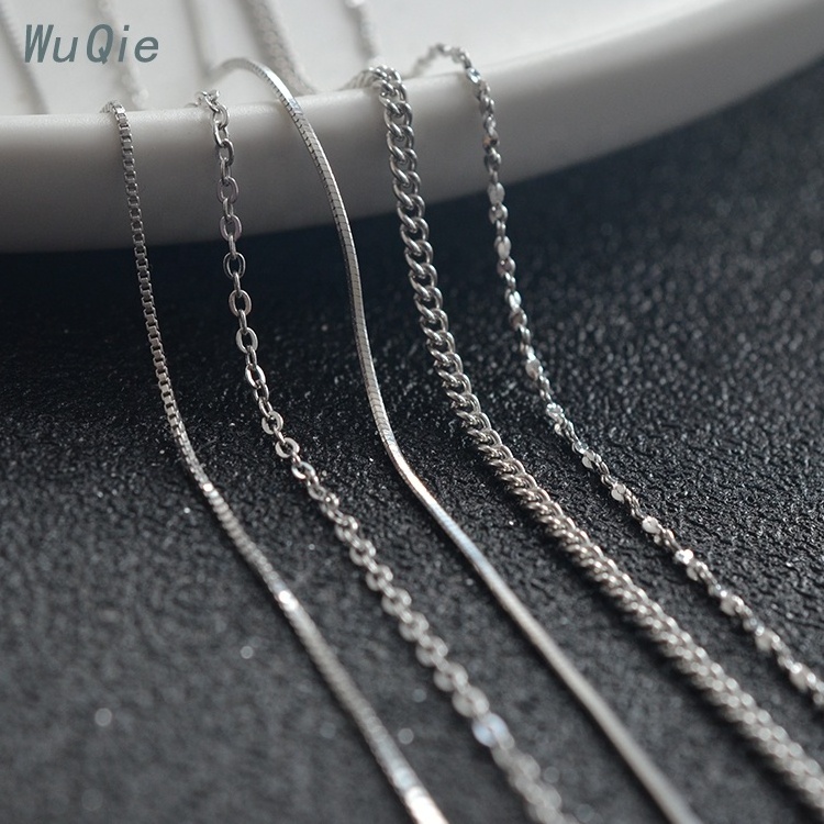 Wholesale Chain Necklace 925 Sterling Silver Snake Box Gypsophila Custom Base Chains Jewelry