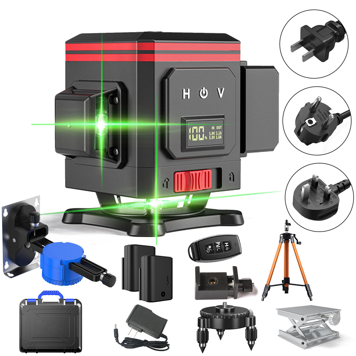 Lazer level 4d 360 green beam laser cross 16 line self digital laser level auto 16 lines price nivelador laser