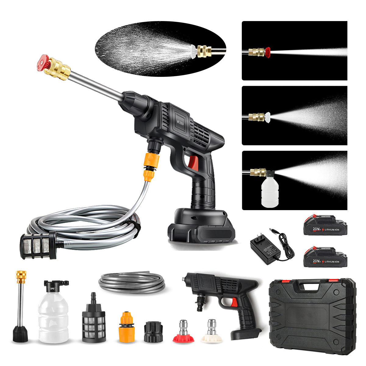 Cordless hvlp water spray gun high pressure car wash electric power spray gun car wash cordless spray gun