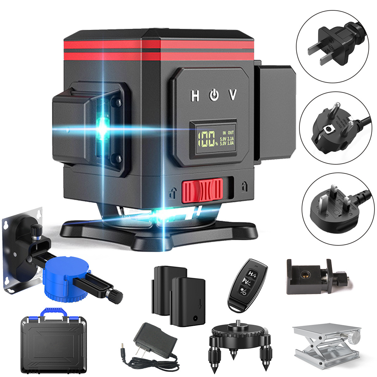 Lazer level 4d 360 green beam laser cross 16 line self digital laser level auto 16 lines price nivelador laser