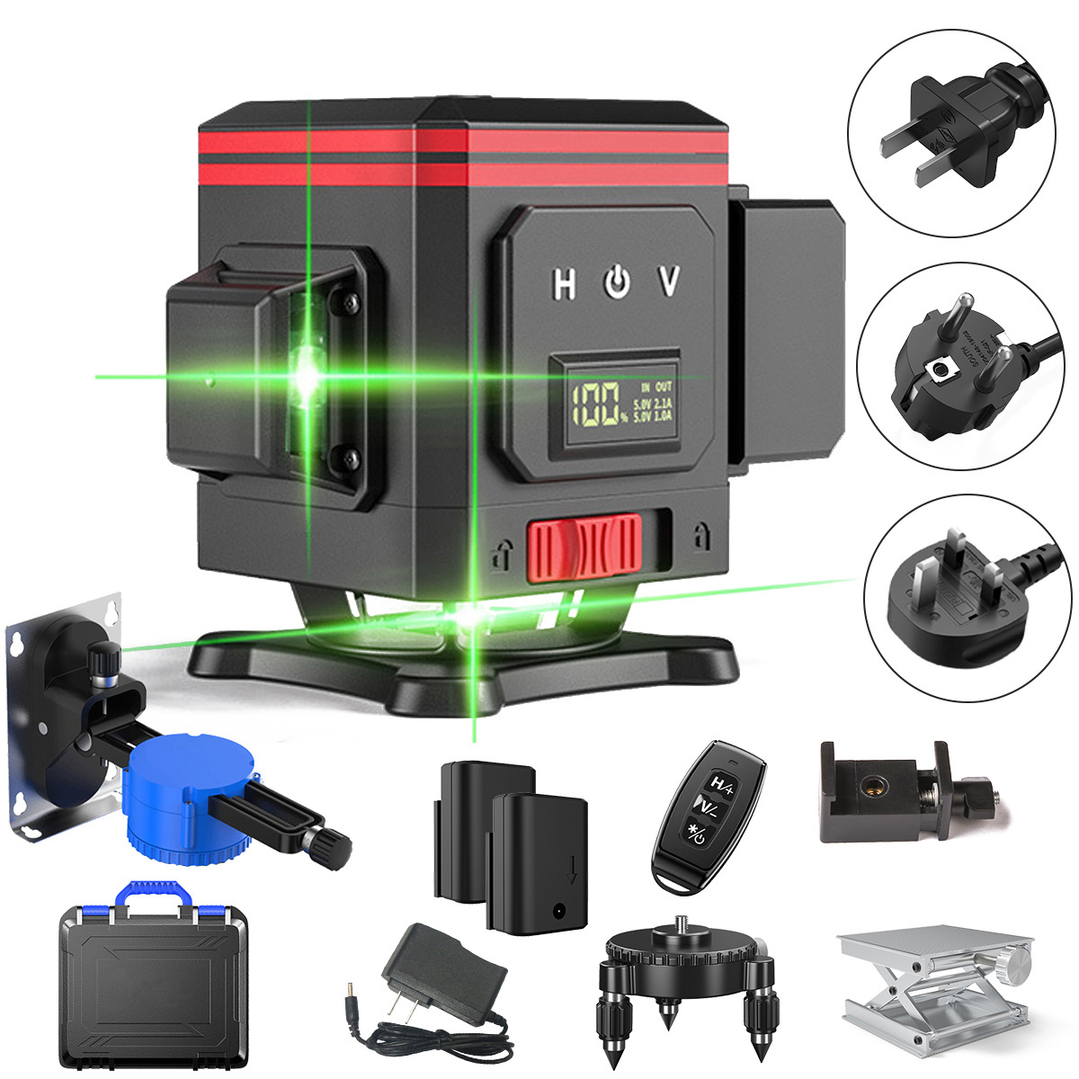 Lazer level 4d 360 green beam laser cross 16 line self digital laser level auto 16 lines price nivelador laser