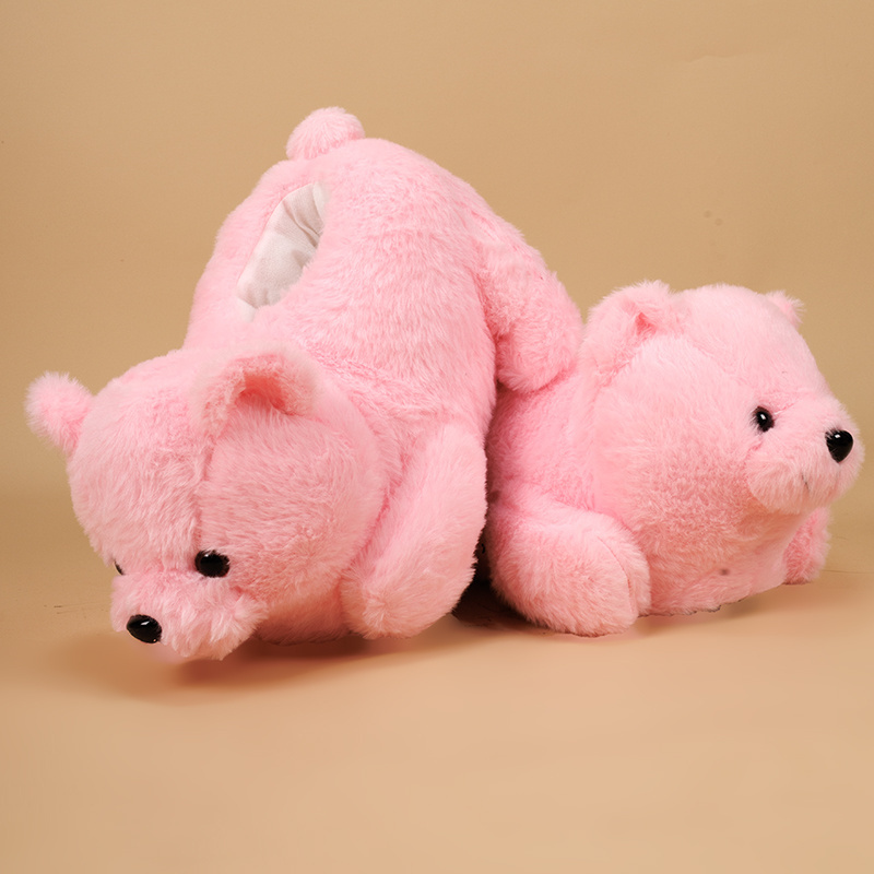 Hot Selling Custom Stuffed winter Plush Teddy Plush Bear Slipper House women and kids slippers Teddy Bear Slippers