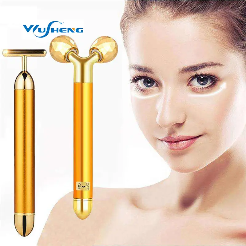 2 In 1 3d Roller T Shape Face-lift Facial Beauty V Face Lift Device Muscle Beauty Ball Roller Electric Face Massage Roller