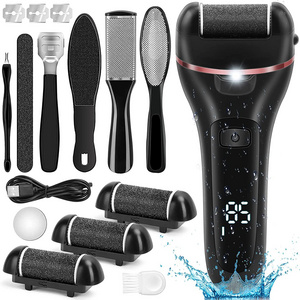 10 in 1 Electric Callus Remover Foot File Rechargeable Foot Scrubber Pedicure kit Foot Grinder for Feet