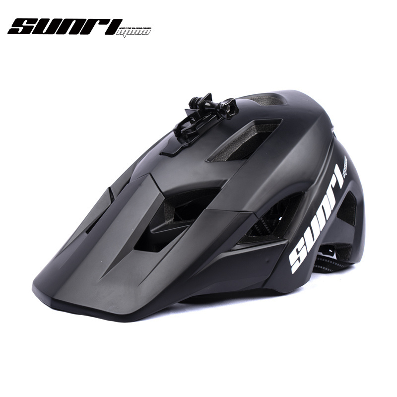 Lightweight integrated road and mountain bike helmet.