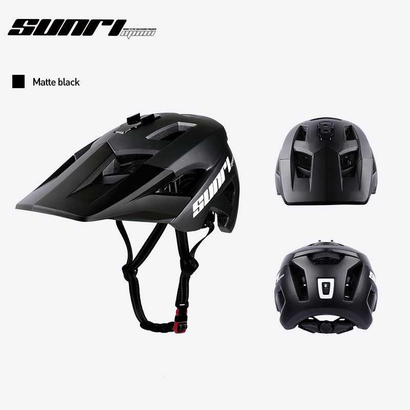 Lightweight integrated road and mountain bike helmet.