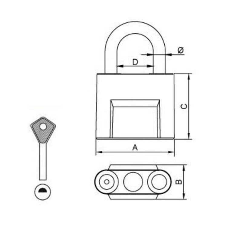 Wholesale 43 Type Aluminium Alloy Backpack Heavy Duty Padlock Long Shackle Outdoor Waterproof Padlock For Gate