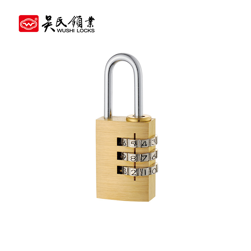 Custom Design Wholesale Brass Material Combination Brass Padlock 4 Digits Number Code Key Lock