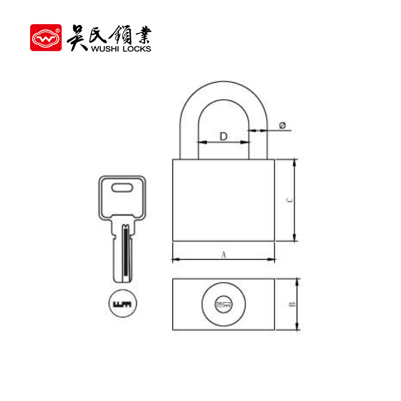 Best Seller Attractive Style High Quality Security  Brass Padlock Anti-Rust Key Lock Wholesale