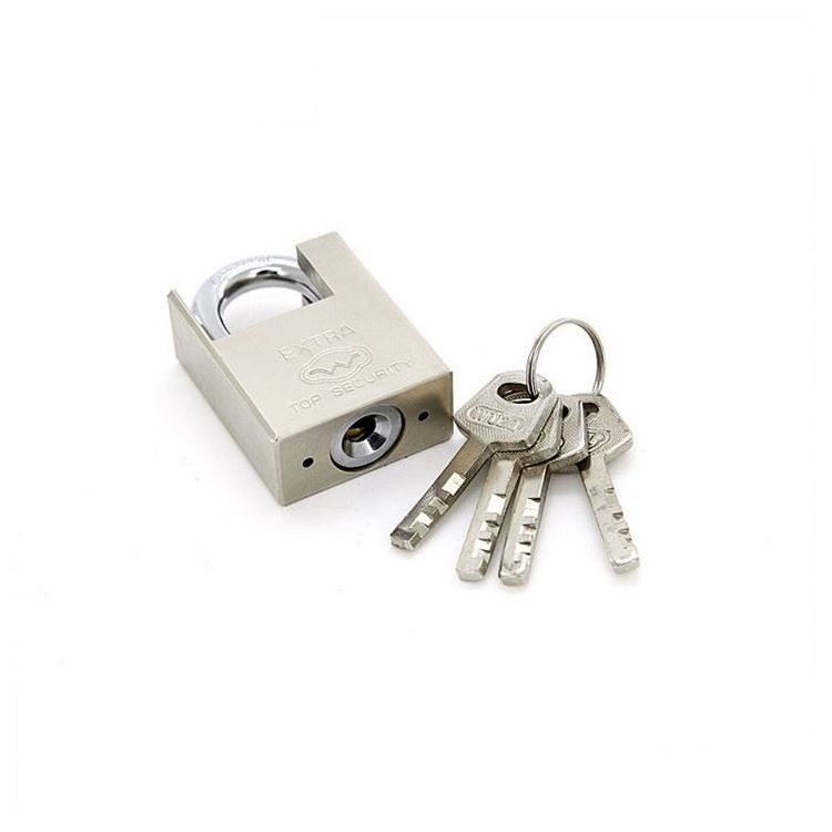 New Arrival good quality square type nickel plated wrapped beam iron square circle padlocks