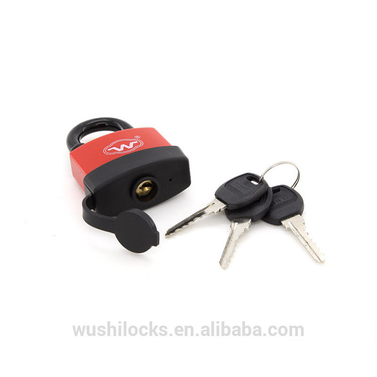 2024 Top Security Waterproof Red Plastic Shell Iron Padlock 50mm Anti-Corrosion Popular Design