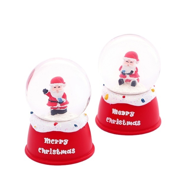 Hot Sell Custom Gift Resin Santa Claus Christmas Snow Globe Water Globe For Collection