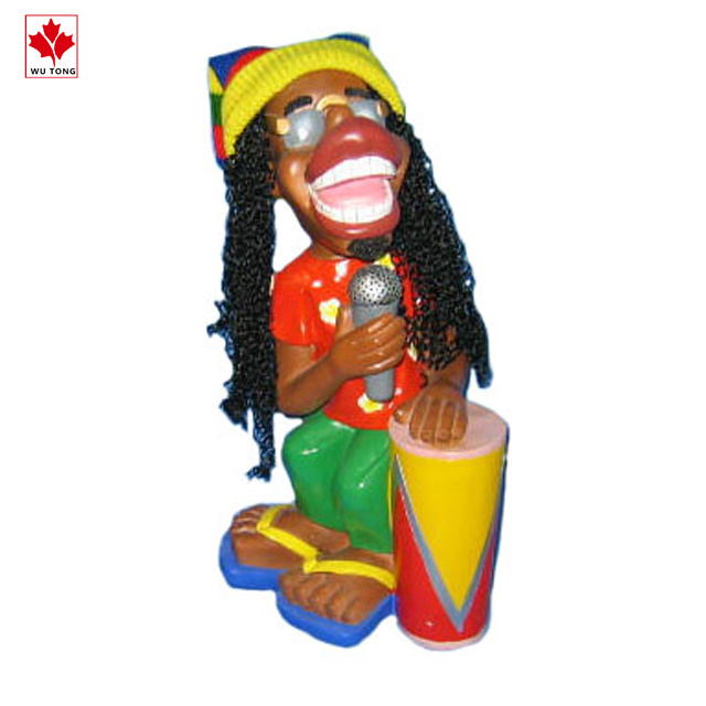 Custom resin Jamaican playing music figurine Jamaica tourist souvenirs