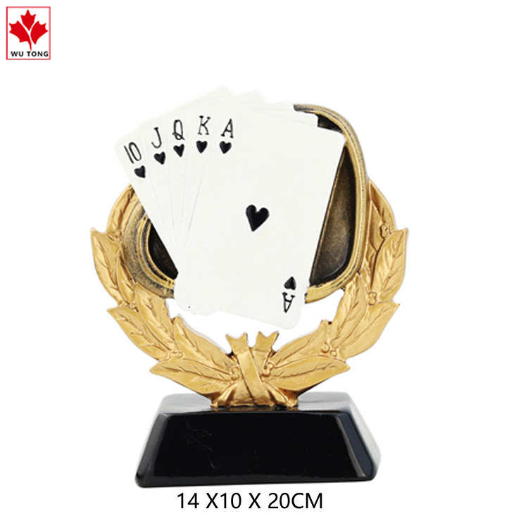 Factory Custom High Quality Souvenirs Resin Poker Trophy