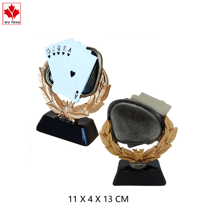 Factory Custom High Quality Souvenirs Resin Poker Trophy