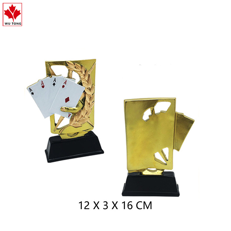 Factory Custom High Quality Souvenirs Resin Poker Trophy