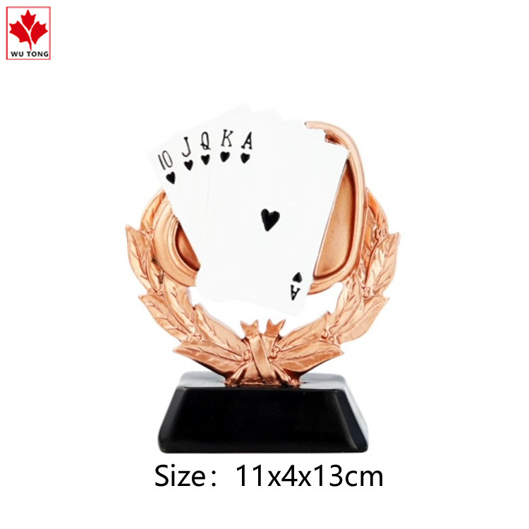 Hot Selling Alaska Souvenirs Resin Medal Custom Poker Trophy For Collection