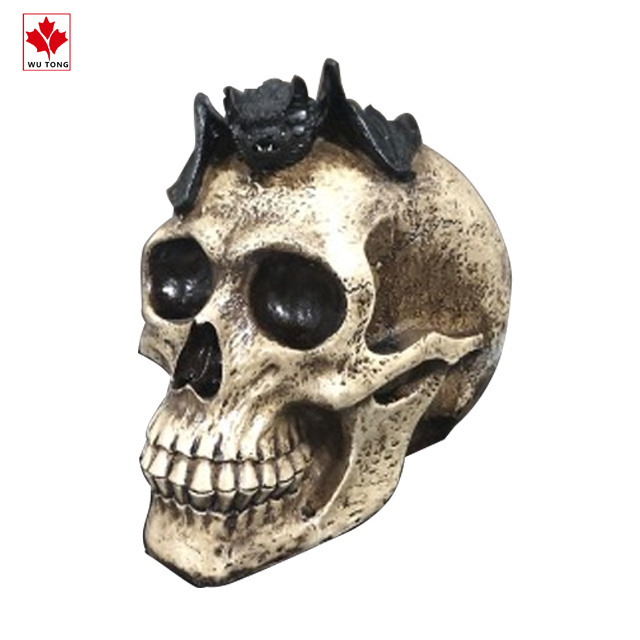 Wholesale terror resin crow figurine skull  bat figurine Halloween decoration