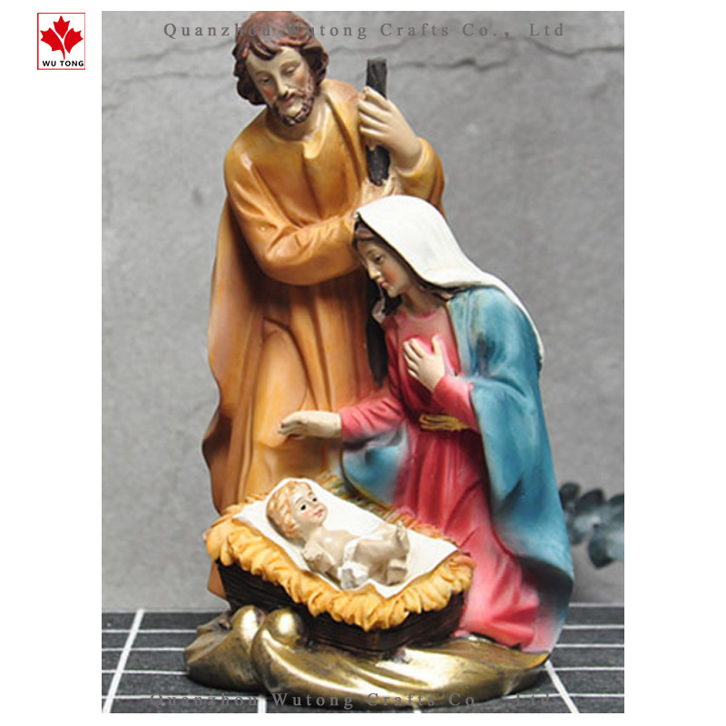 Wholesale Religious Souvenirs Resin Nativity Statue For Church Decoration