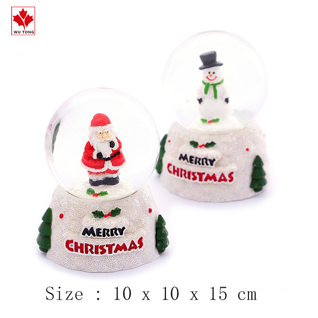 Hot Sell Custom Gift Resin Santa Claus Christmas Snow Globe Water Globe For Collection