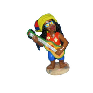 Custom resin Jamaican playing music figurine Jamaica tourist souvenirs