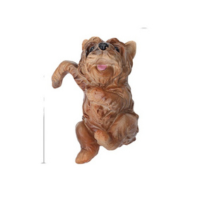 Pure hand resin cute variety puppy pot hugger planter decoration