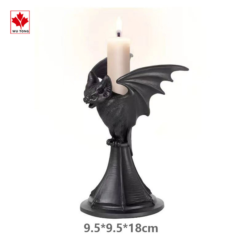 Custom Crow Candle Holder Bat Candlestick Halloween Decoration