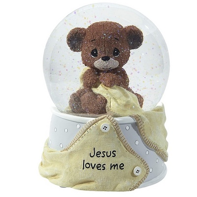 Customized Souvenirs Resin Little Bear Water Ball Polyresin Animal Snow Globe Water Globe For Gifts