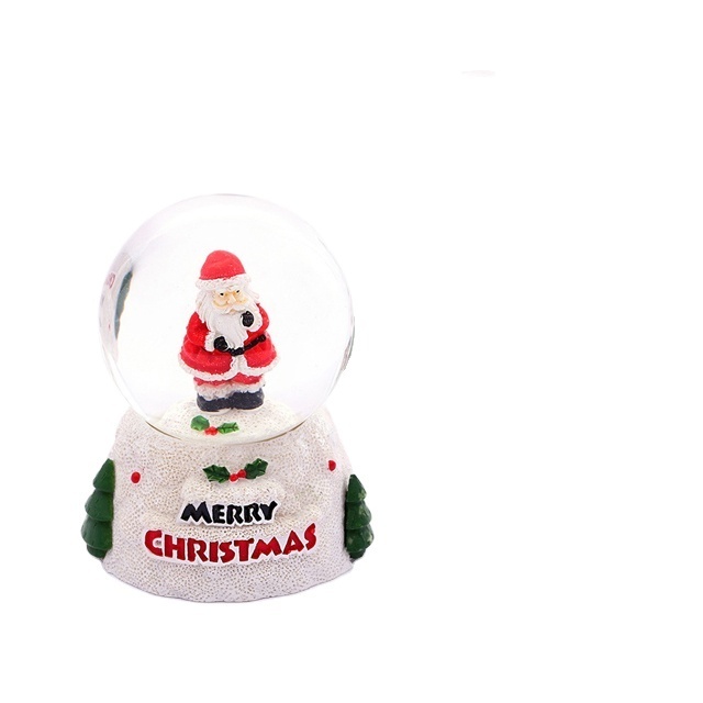 Hot Sell Custom Gift Resin Santa Claus Christmas Snow Globe Water Globe For Collection