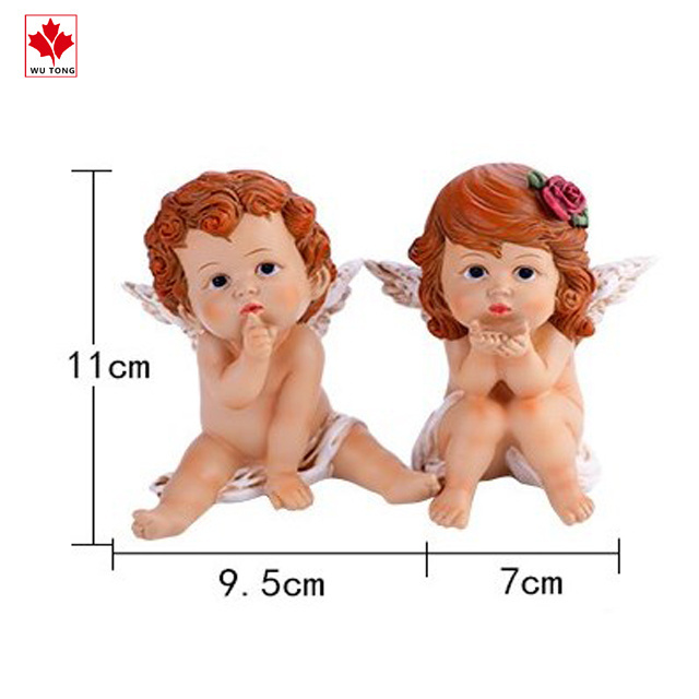 Customized resin little angel baby statue cupid figurine for wedding gift valentine gift