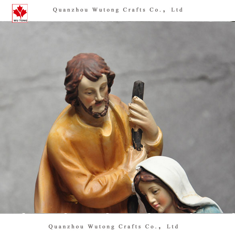 Wholesale Religious Souvenirs Resin Nativity Statue For Church Decoration