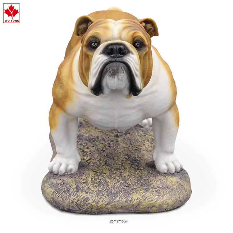 Hot Selling Customized Realistic Animal Statues Resin Mimi Dog Figurines For Flower Pots Decor