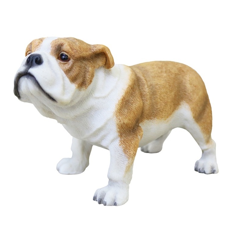 Hot Selling Customized Realistic Animal Statues Resin Mimi Dog Figurines For Flower Pots Decor