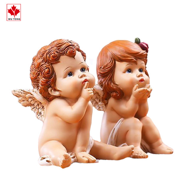 Customized resin little angel baby statue cupid figurine for wedding gift valentine gift