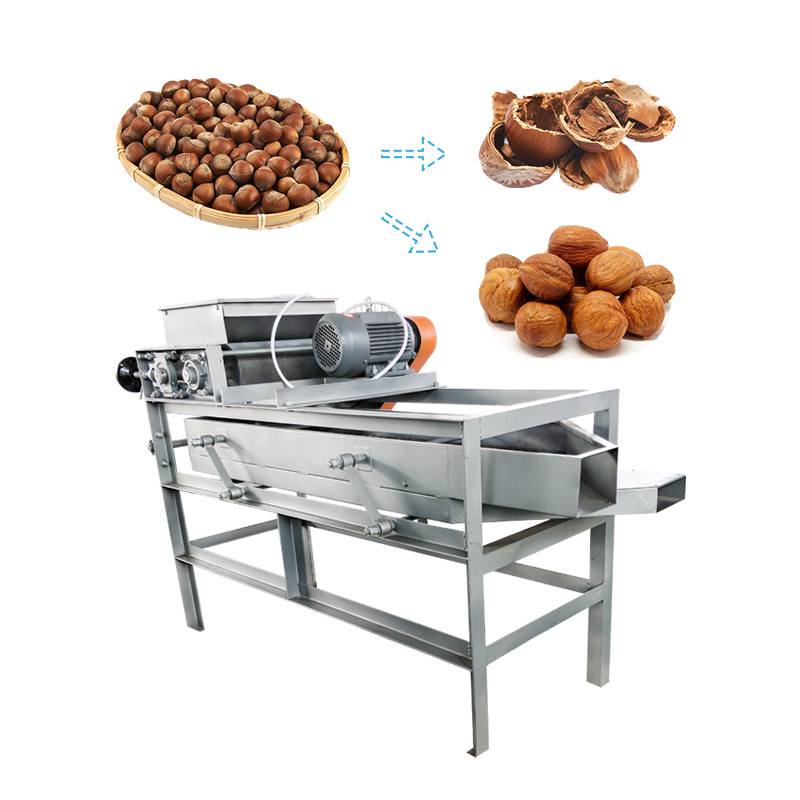 Macadamia Nut Walnut Hazelnut Almond Breaker Cracker Sheller Breaking Cracking Shelling Machine