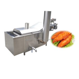 Industrial equipment in burger king french fries chicken conveyor belt continuous deep fryer machine