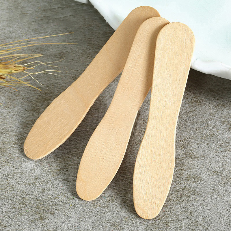 Mini Ice Cream Dessert Spoon Personalized Disposable Custom Tasting Spoon Biodegradable Ice Cream Spoon Wooden