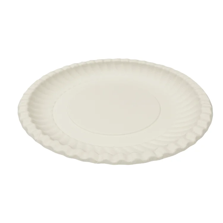 Compostable Bagasse Tableware PFAS Free 9 Inch Sugarcane Round Plates Camping Party Heavy Duty Catering Paper Dishes