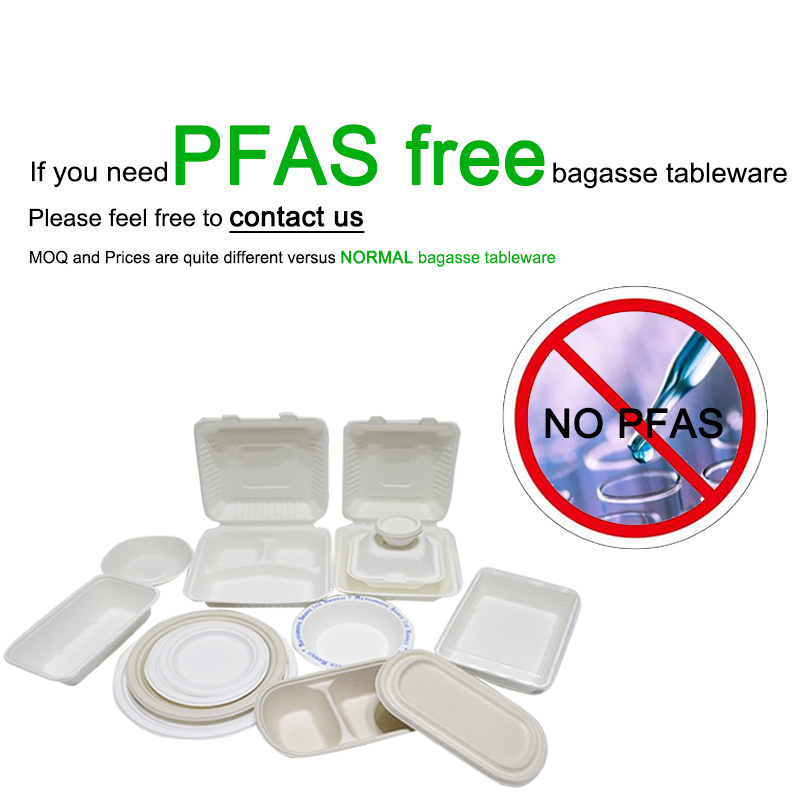 Biodegradable sugarcane pulp bagasse food tray platos platos divididos with lid 2 3 4 5 6 compartment disposable plate