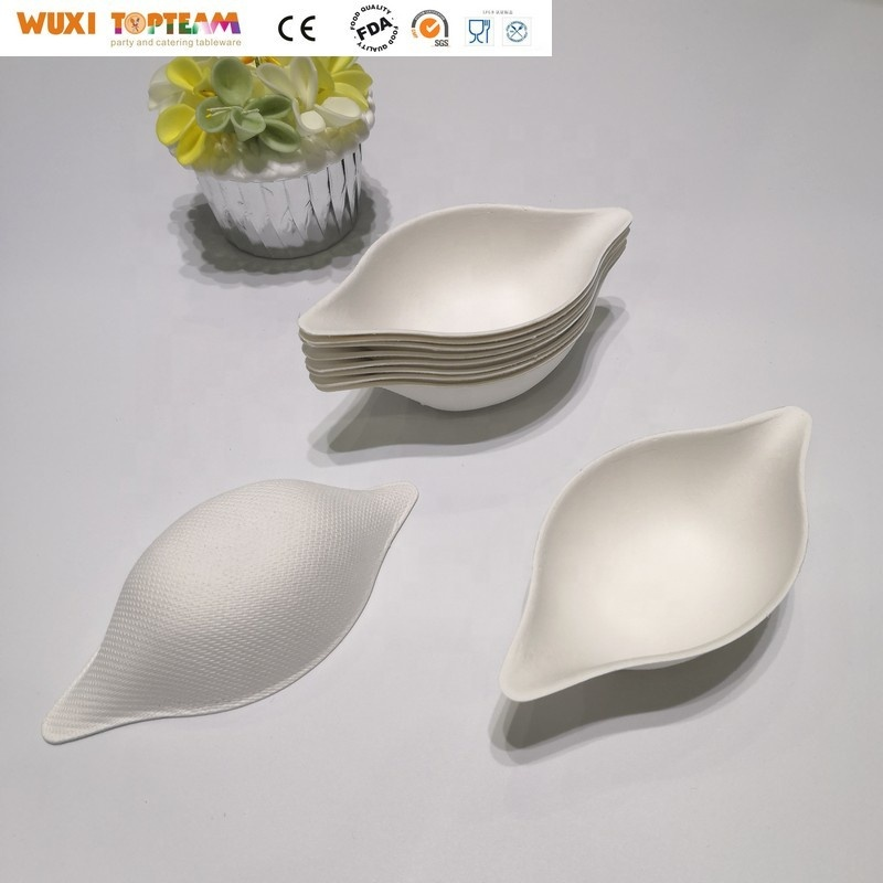 Lemon shape dia110.5*52mm disposable Sauce cup compostable ecologic cups sugarcane bagasse dessert cup