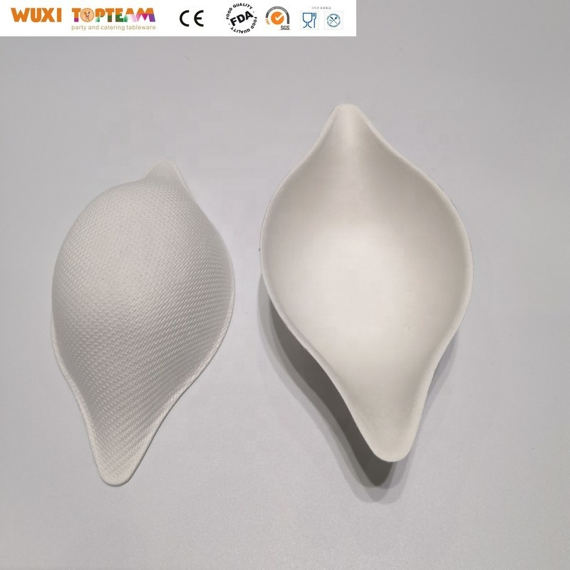 Lemon shape dia110.5*52mm disposable Sauce cup compostable ecologic cups sugarcane bagasse dessert cup