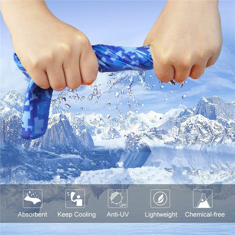 Personalized microfiber cold outdoor running coolcore usa sports towel hand towel